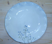 Scalloped Low Bowl with Flowers