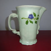 Soft Green Whimsical Pitcher with Blue Berries