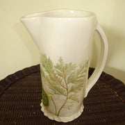 Large Pitcher with Leaves and Flowers