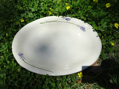 Cream Platter and Bowl Set with Serving Spoon