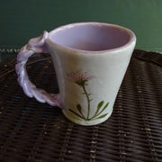 Soft Violet Mug with Flowers