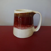 Deep Red and Creamy White Mug