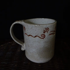 Squiggle Mug in Speckled Clay