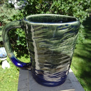Deep Green and Blue Mug with Texture