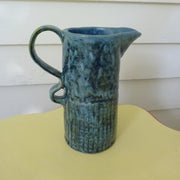 Blue and Green Tall Textured Pitcher