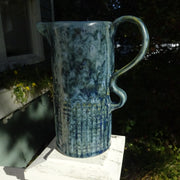 Blue and Green Tall Textured Pitcher