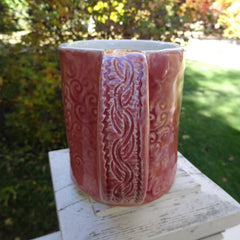 Deep Pink Squiggle Mug