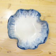 Free-form Blue and White Bowl