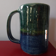 Very Large Green and Blue Mug