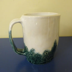 Deep Green and White Large Mug