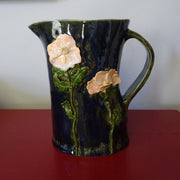 Deep Forest Pitcher with Poppies