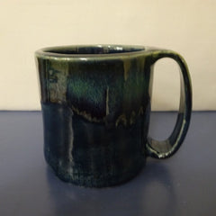Blue/Green Mug with Linen Texture