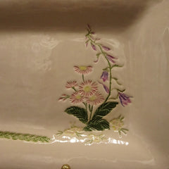 Flower Imprinted Platter is soft colors